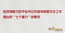 如何理解習(xí)近平總書記對宣傳思想文化工作提出的“七個著力”的要求